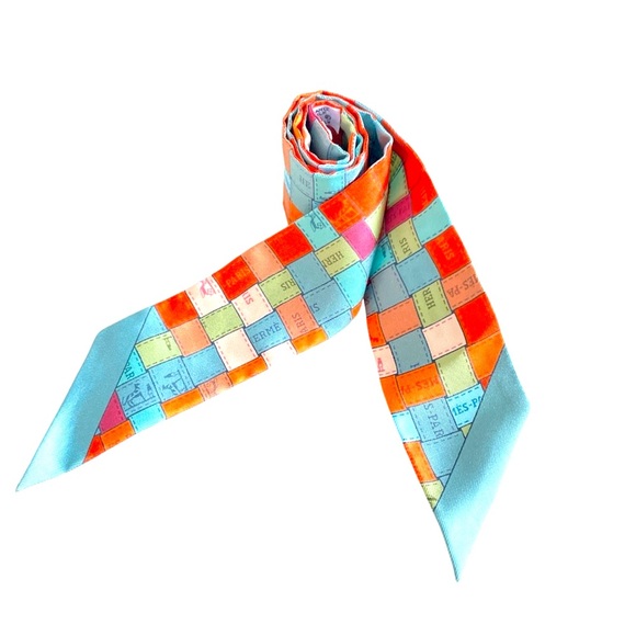 Hermes Twilly Twill silk bag scarf - Picture 1 of 9